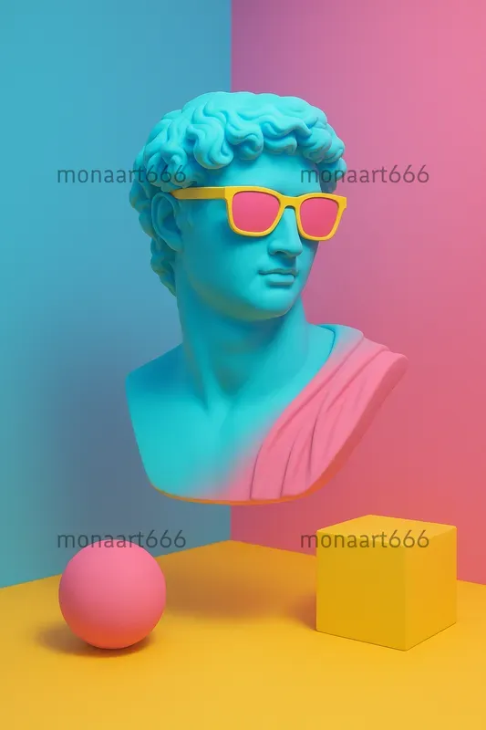 Neon Pop Surrealism 3D