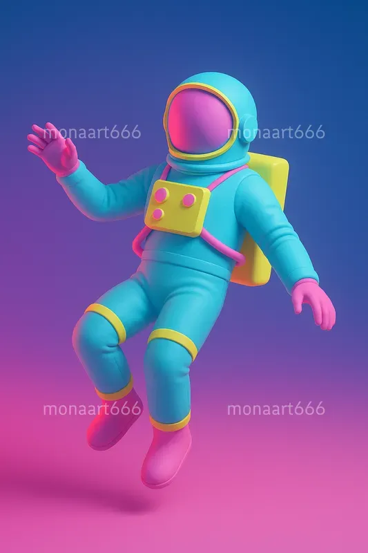 Neon Pop Surrealism 3D