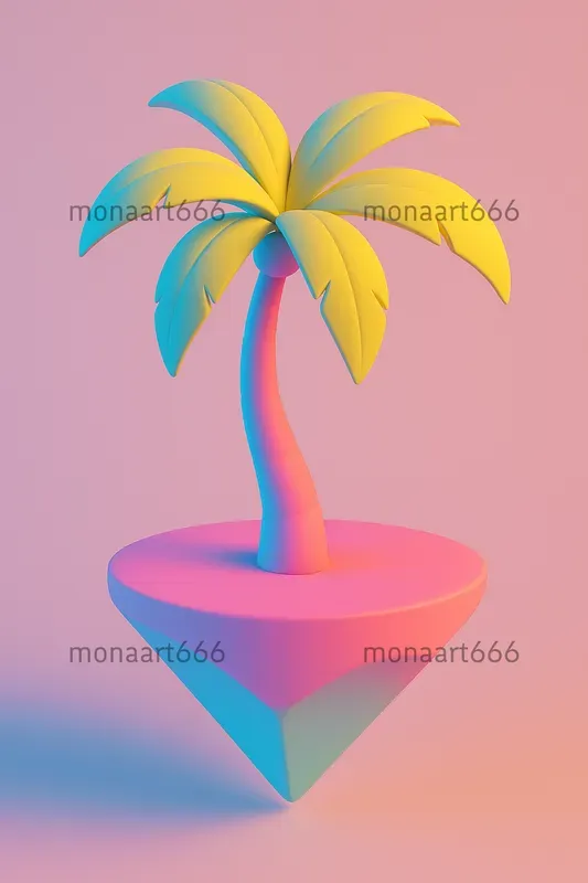 Neon Pop Surrealism 3D