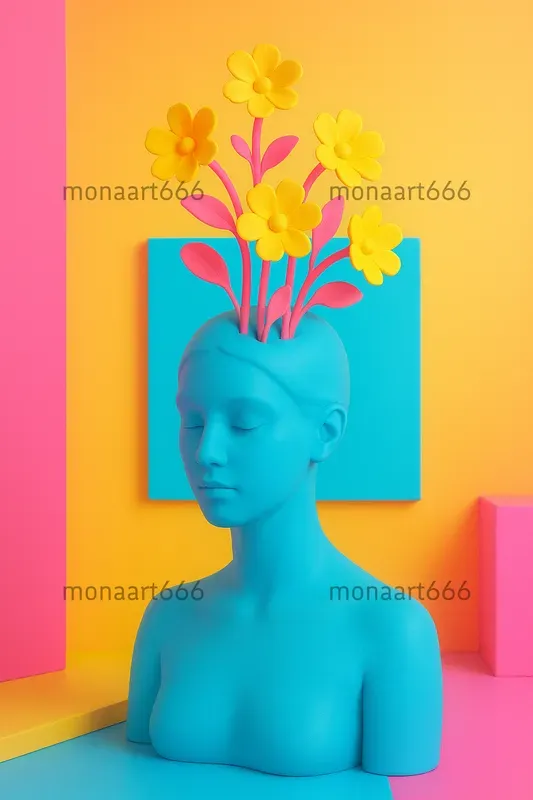 Neon Pop Surrealism 3D