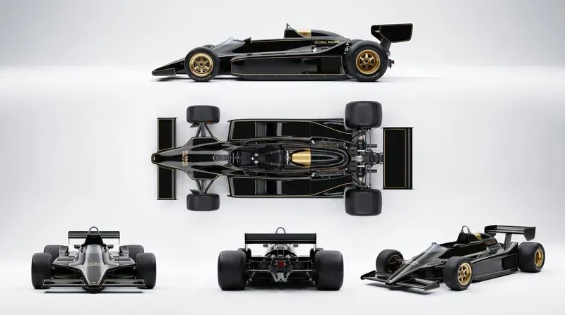 F1 Car Design Turnaround Sheets