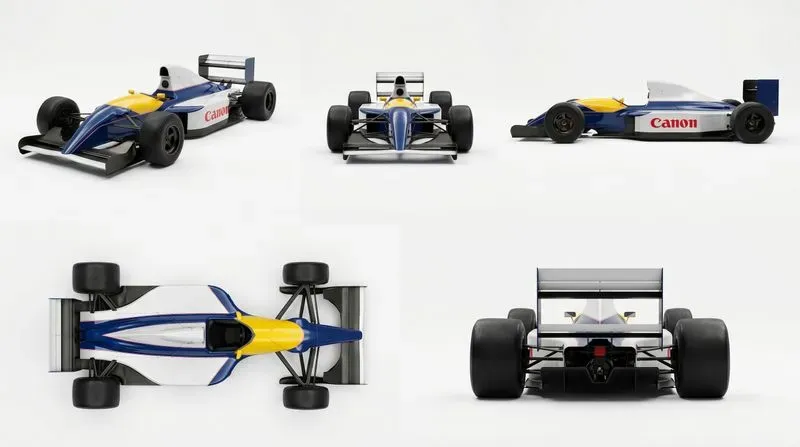 F1 Car Design Turnaround Sheets