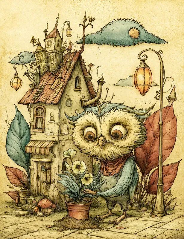 Strange Storybook Creature Scenes