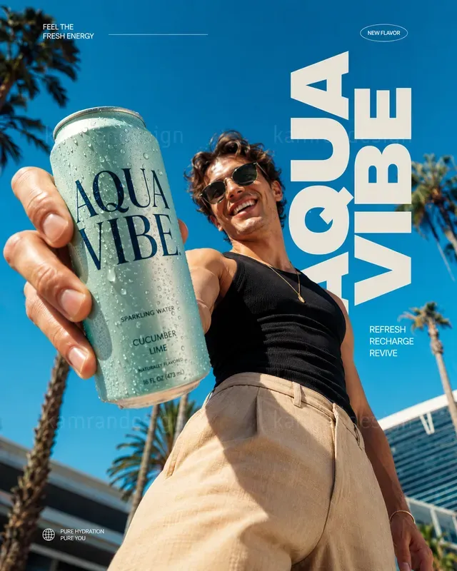 Low Angle Beverage Ad Posters
