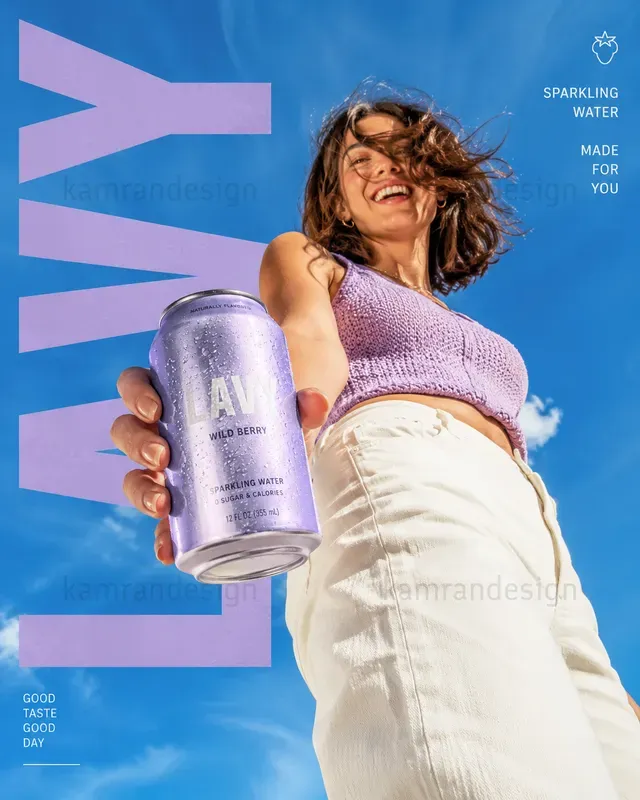Low Angle Beverage Ad Posters