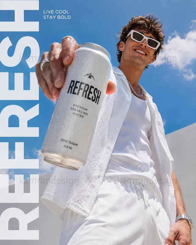 Low Angle Beverage Ad Posters