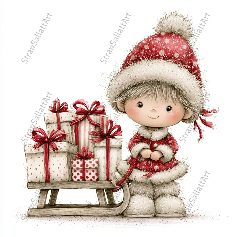 Cute Christmas Character Clipart Tshirts