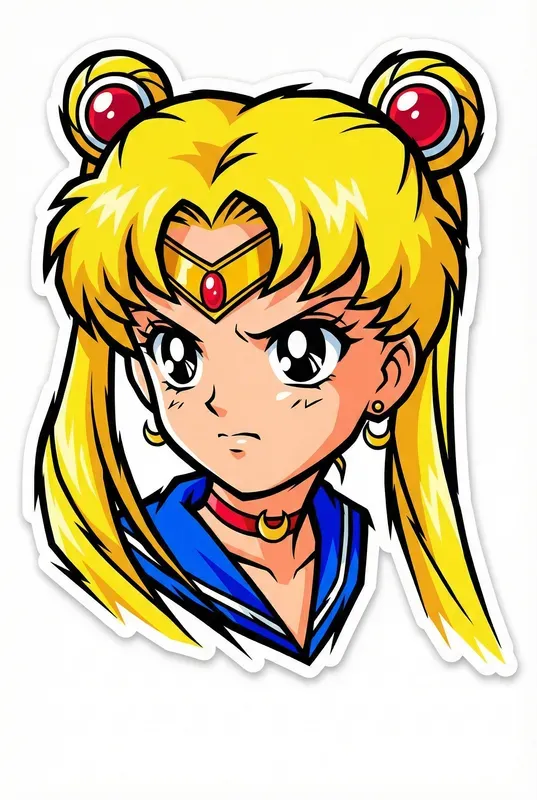 Minimalist Vector Anime Stickers