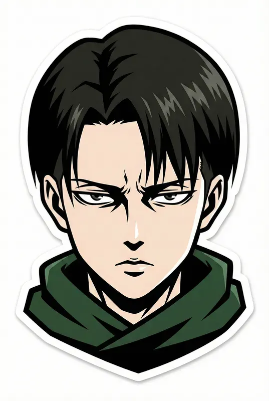 Minimalist Vector Anime Stickers
