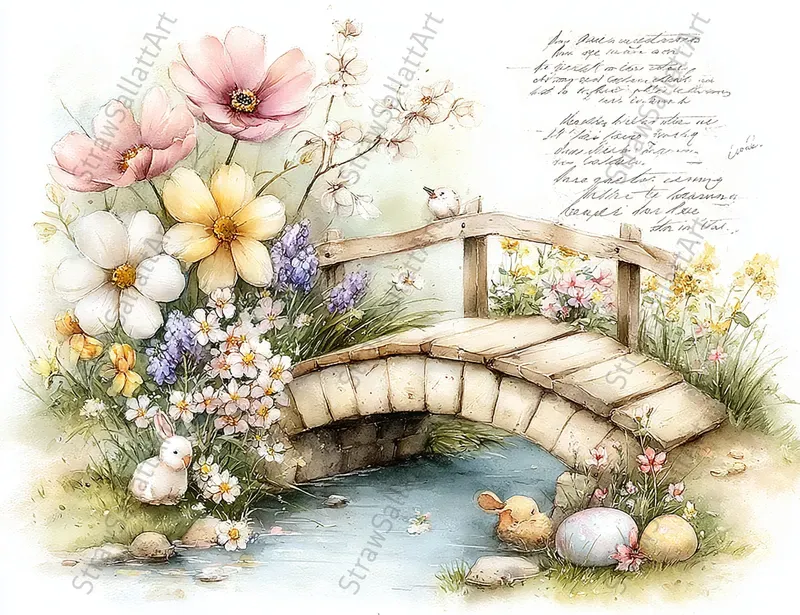 Vintage Easter Junk Journal Postcards