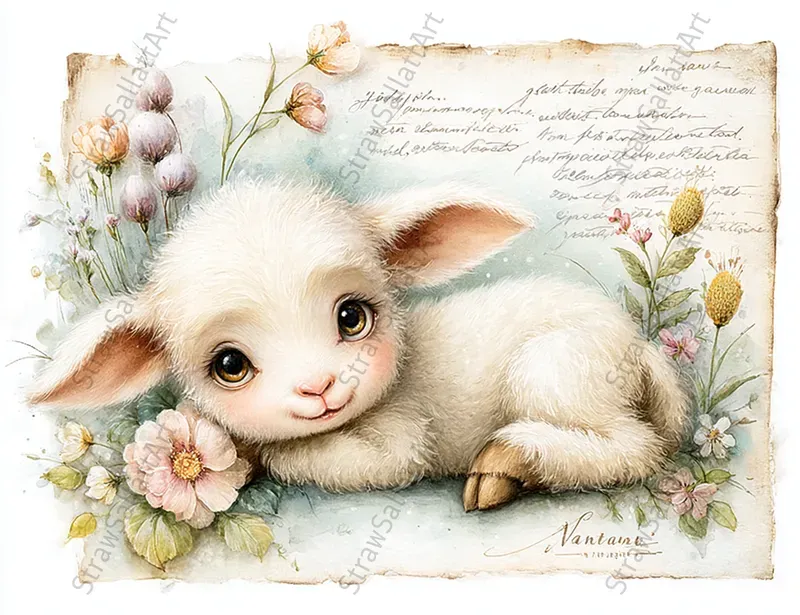 Vintage Easter Junk Journal Postcards