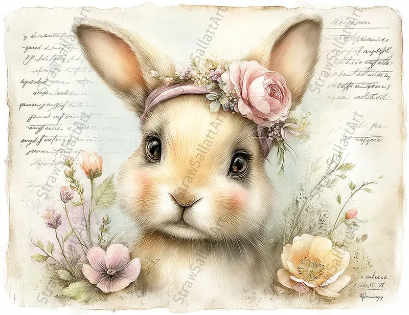 Vintage Easter Junk Journal Postcards
