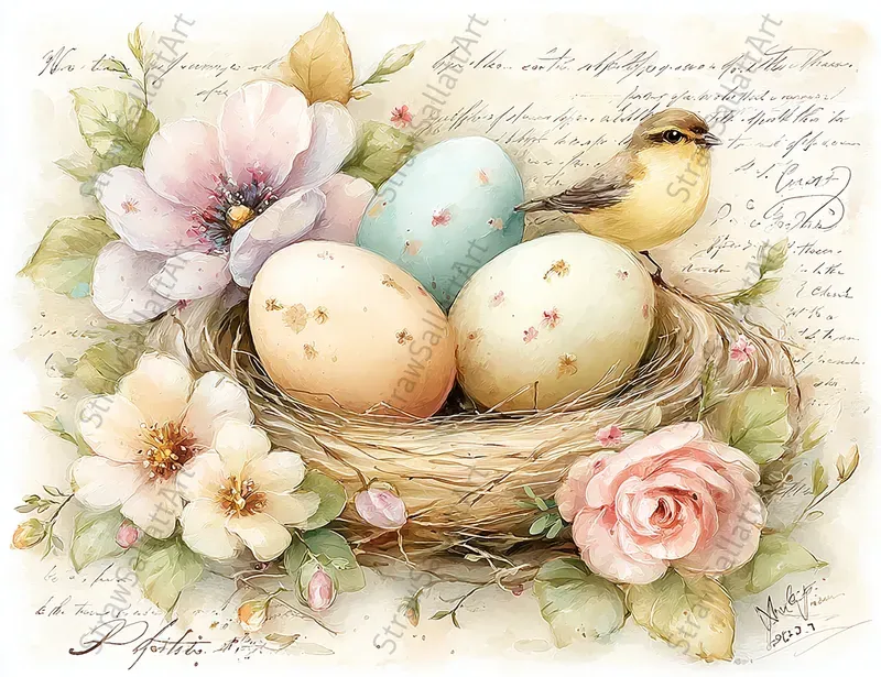 Vintage Easter Junk Journal Postcards