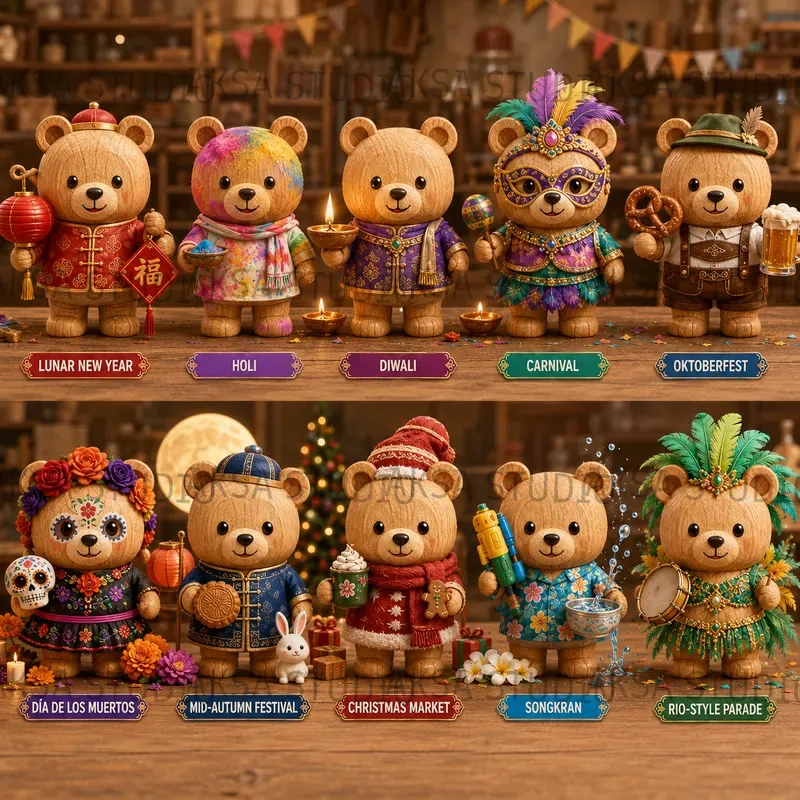 3D Festival Celebration Sheets