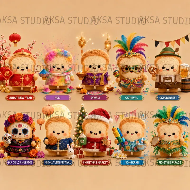 3D Festival Celebration Sheets