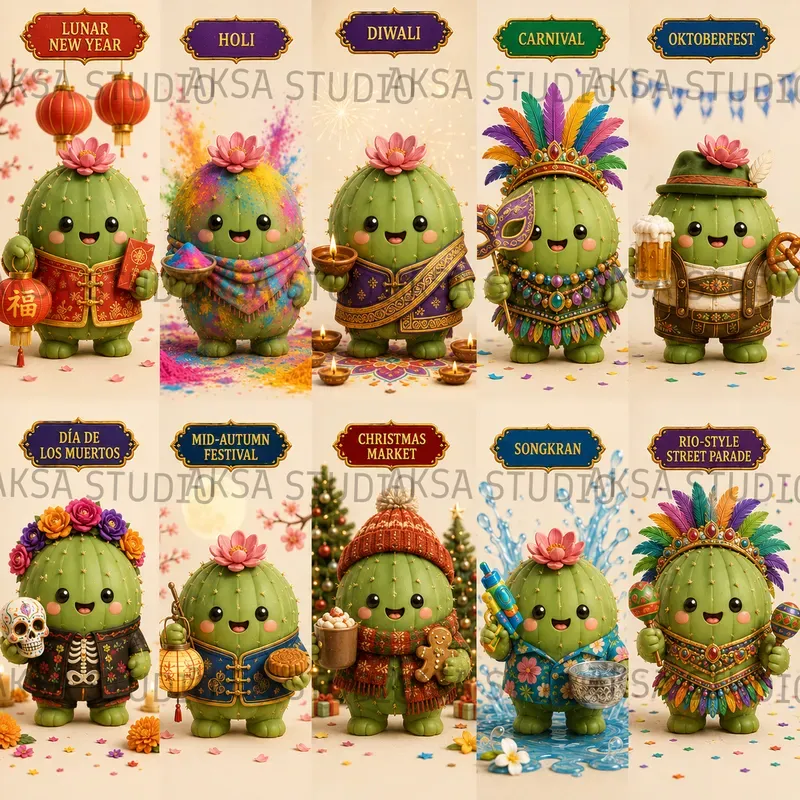 3D Festival Celebration Sheets