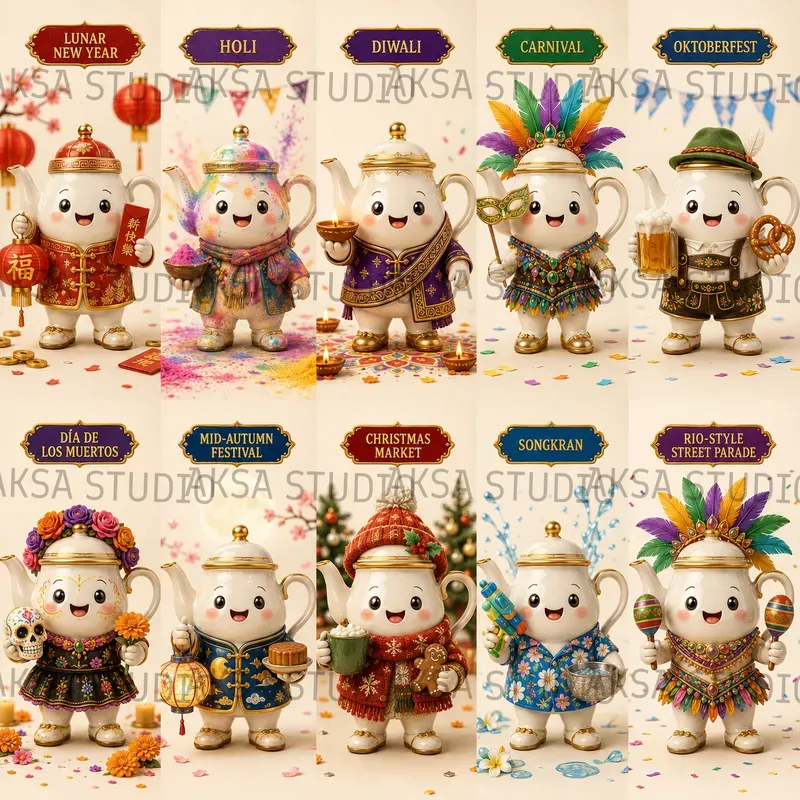 3D Festival Celebration Sheets