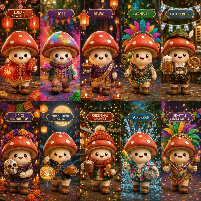 3D Festival Celebration Sheets