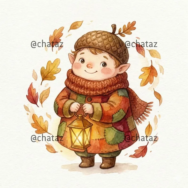 Whimsical Autumn Storybook Characters