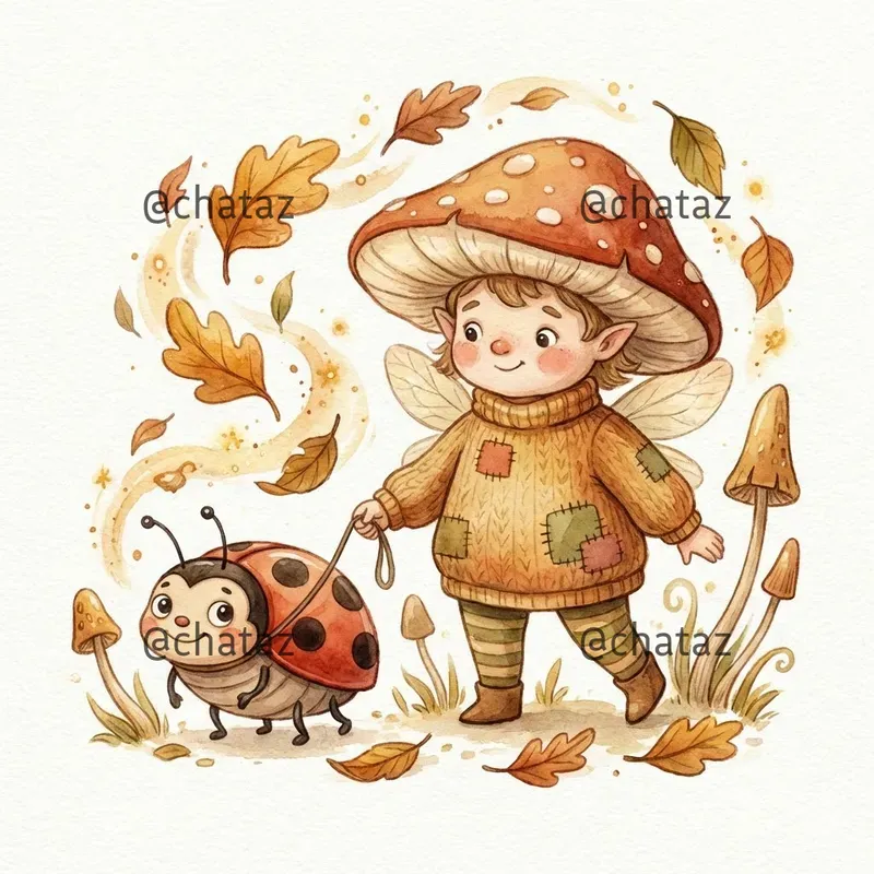Whimsical Autumn Storybook Characters