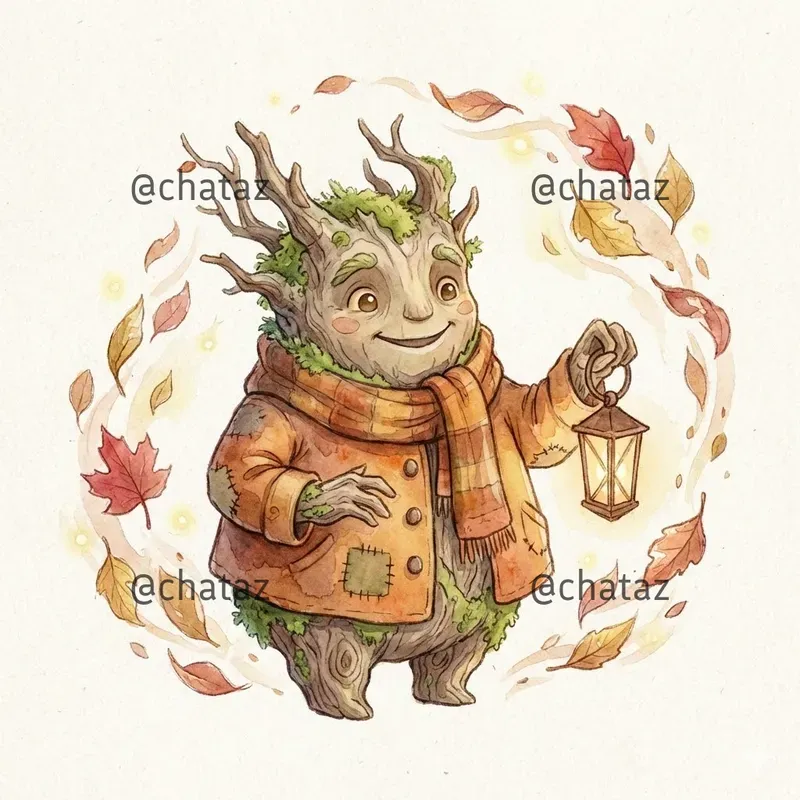 Whimsical Autumn Storybook Characters