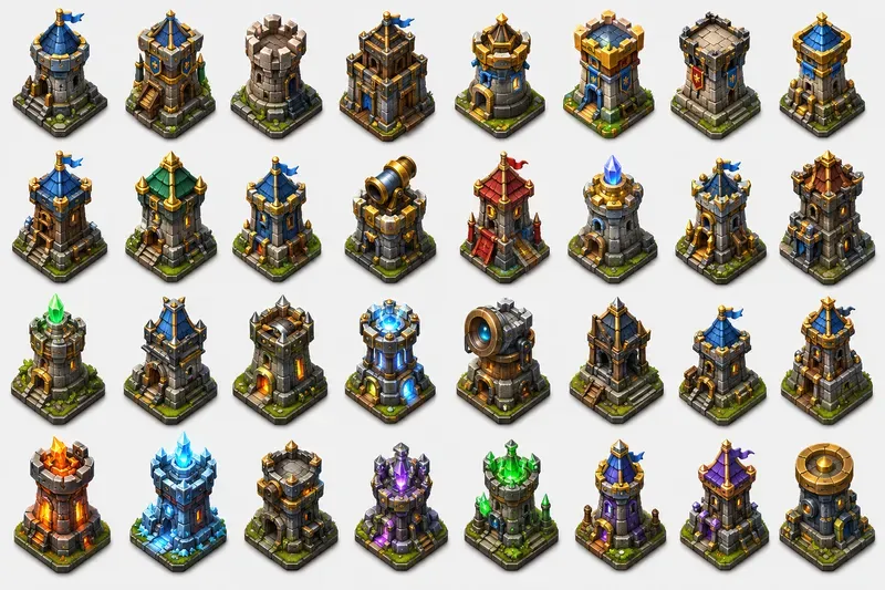 Isometric 3D UI Icons For Mobile Games