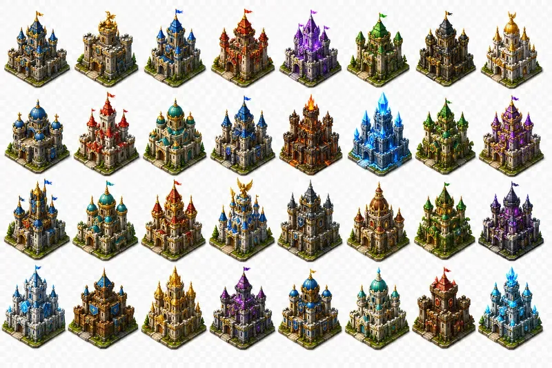 Isometric 3D UI Icons For Mobile Games