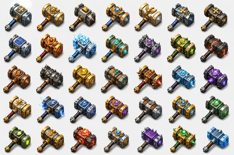 Isometric 3D UI Icons For Mobile Games