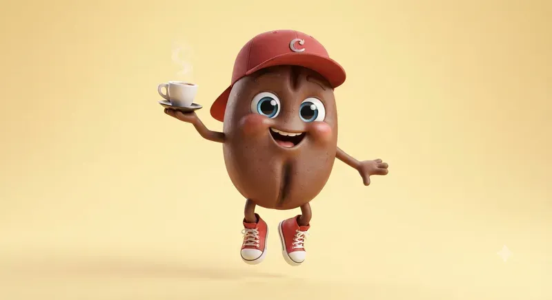 The Dynamic Coffee Bean Mascot Series
