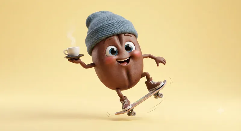 The Dynamic Coffee Bean Mascot Series