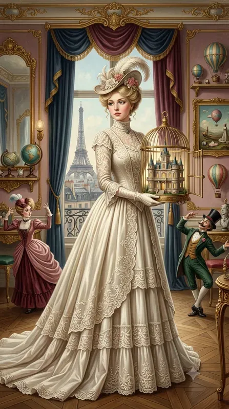 Parisian Victorian Surreal Characters