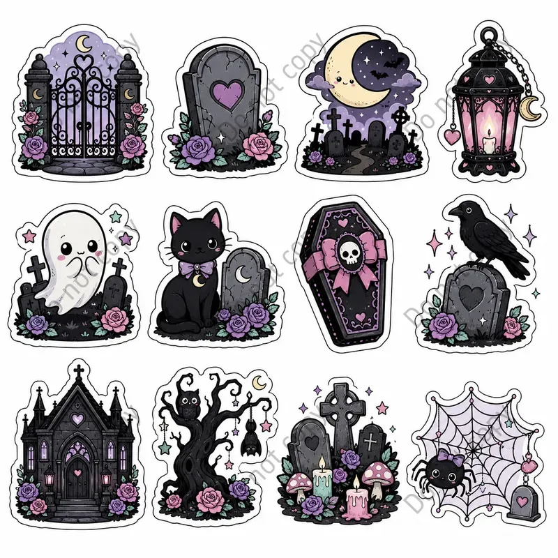 Spooky Goth Sticker Sheets