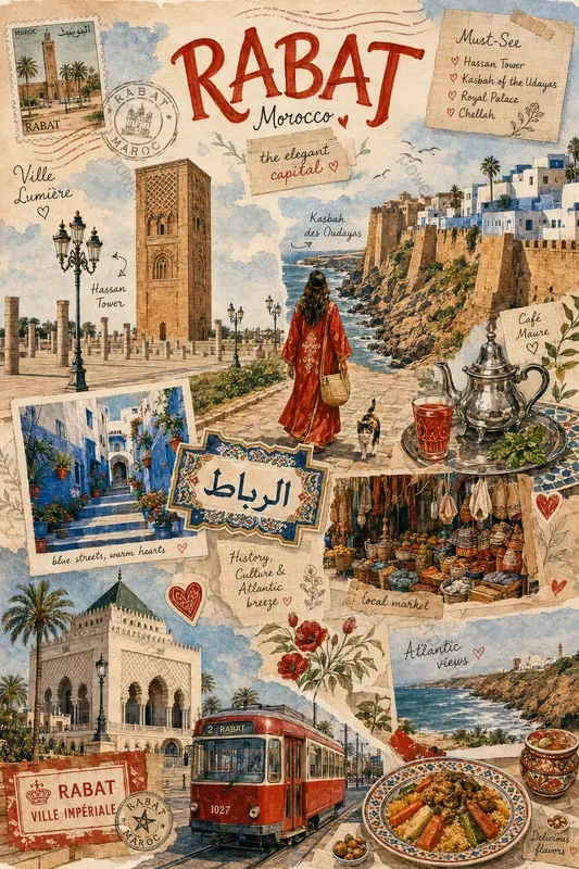 Whimsical Travel Collage Posters