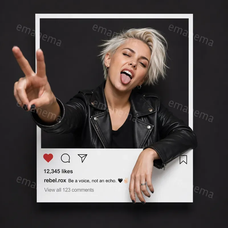 Portraits In The Instagram Style Frames