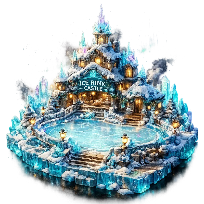 Whimsical 3D Winter Village UI Assets