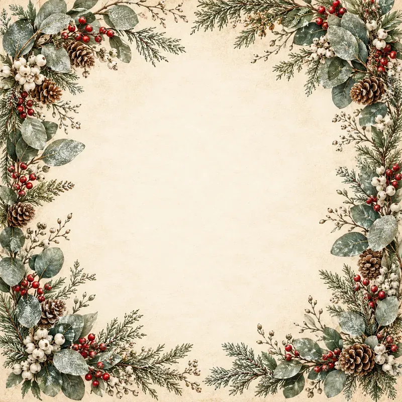 Vintage Botanical Holiday Frames