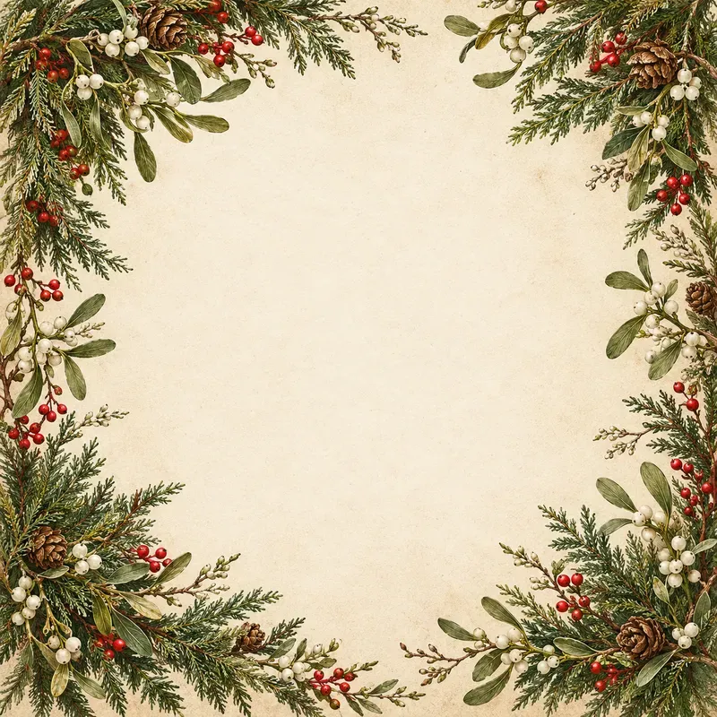Vintage Botanical Holiday Frames