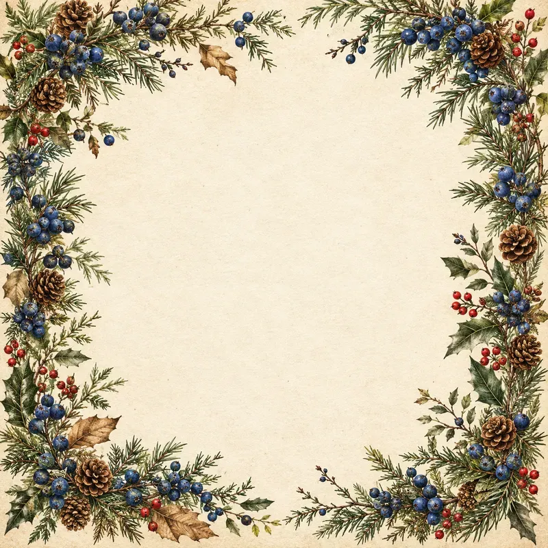 Vintage Botanical Holiday Frames