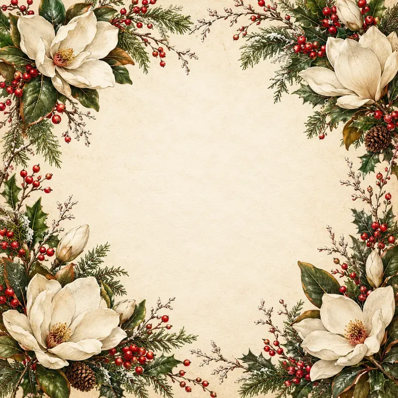 Vintage Botanical Holiday Frames