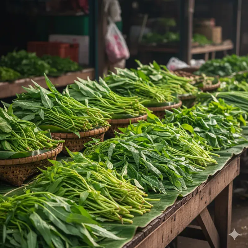 Indonesian Pasar Traditional Vegetables