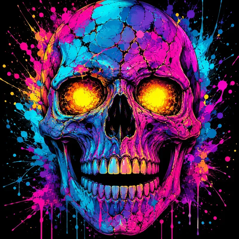 Neon Psychedelic Creature Portraits