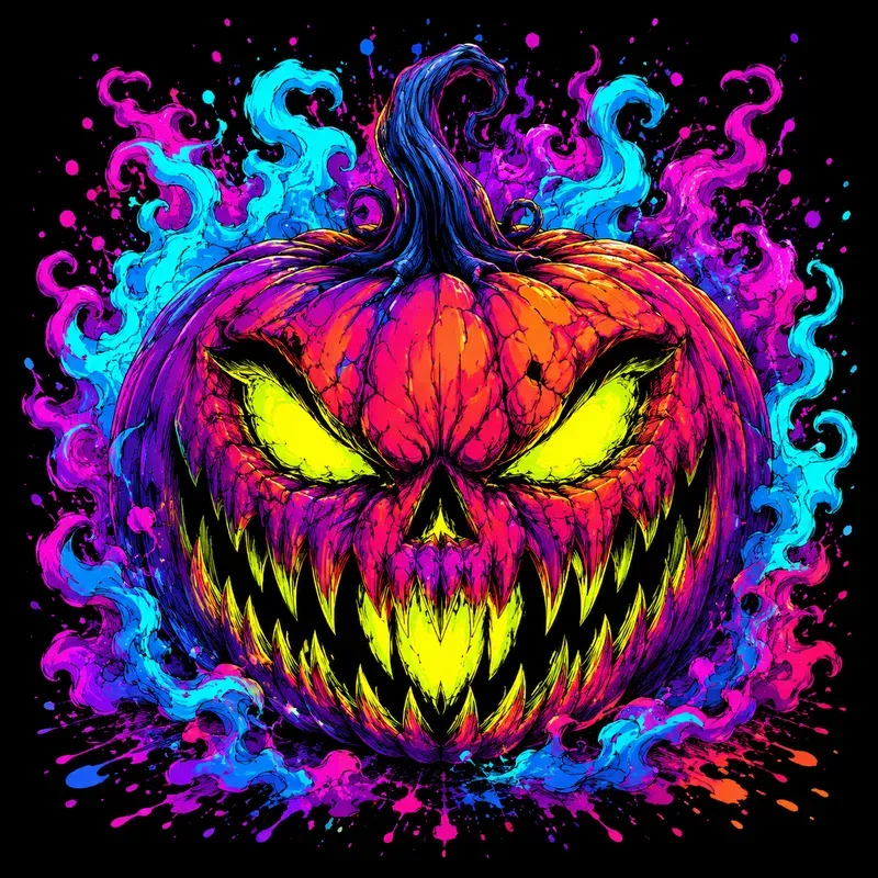 Neon Psychedelic Creature Portraits