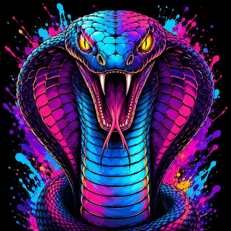 Neon Psychedelic Creature Portraits