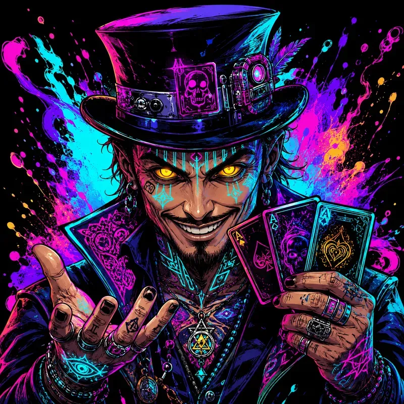 Neon Psychedelic Creature Portraits