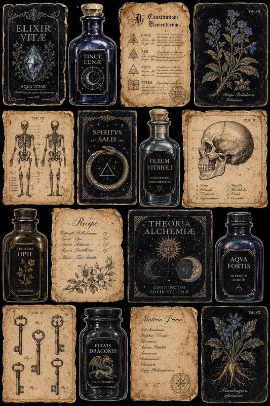 Printable Vintage Apothecary Ephemera