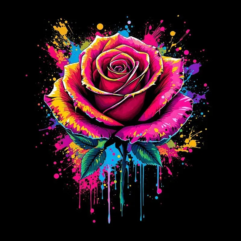 Tshirt Design Bright Graffiti Style