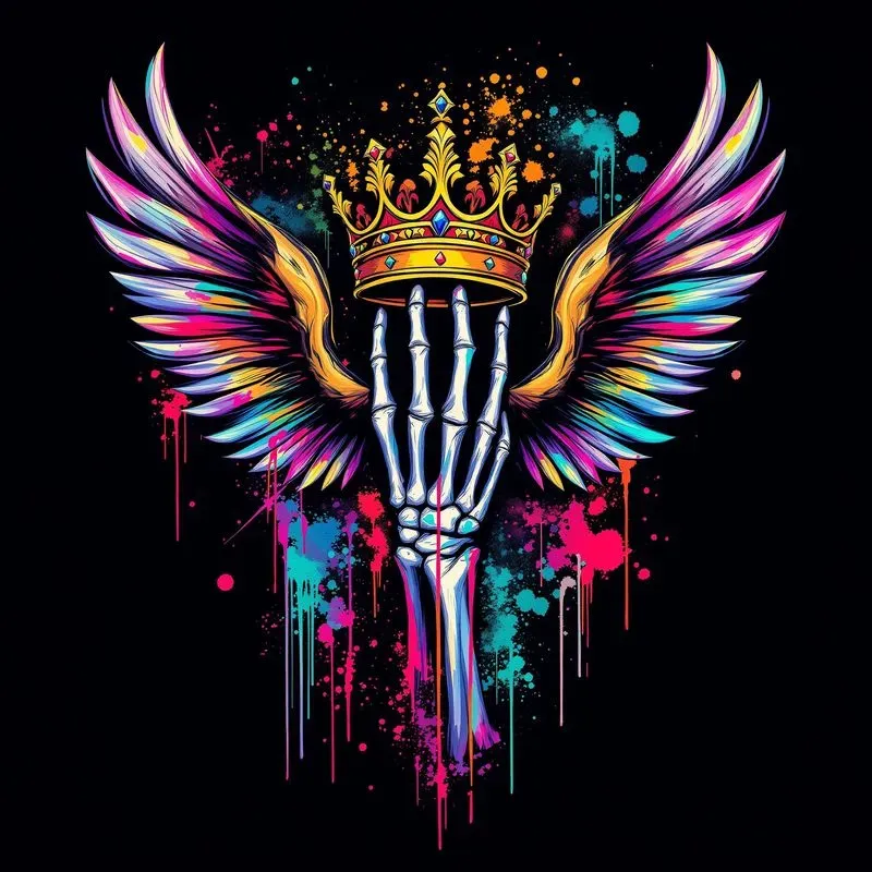 Tshirt Design Bright Graffiti Style