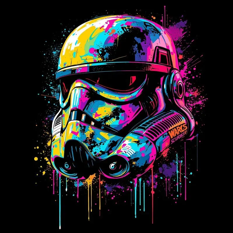 Tshirt Design Bright Graffiti Style