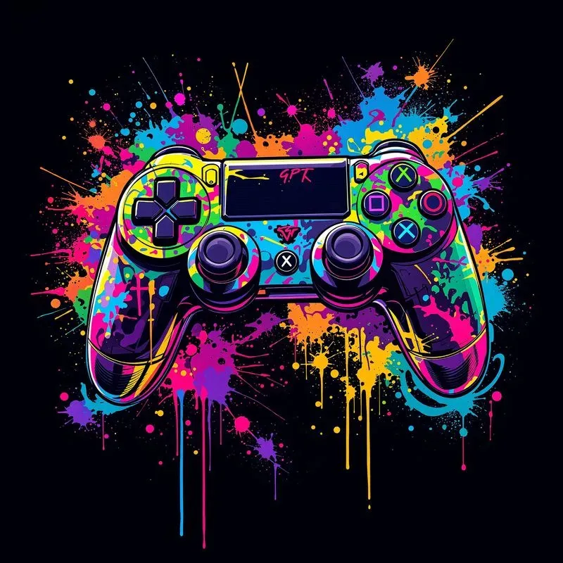 Tshirt Design Bright Graffiti Style