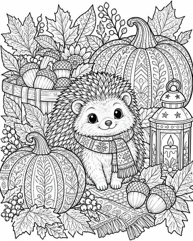 Seasonal Adult Coloring Book Pages